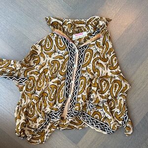 Women's Paisley Top - Yellow and Black
